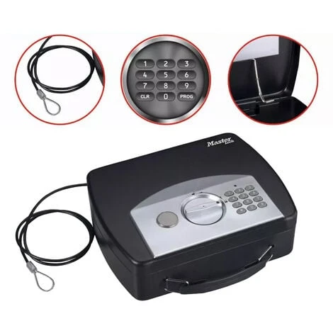 Master Lock Coffre-fort à Combinaison électronique MASTERLOCK Portable Et Compact - P008EML 3 Master Lock Coffre-fort à Combinaison électronique MASTERLOCK Portable Et Compact - P008EML – Image 3
