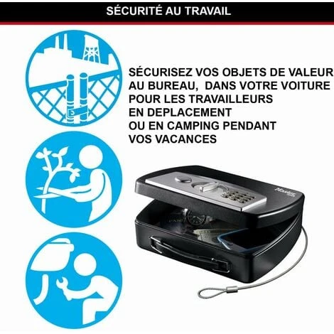 Master Lock Coffre-fort à Combinaison électronique MASTERLOCK Portable Et Compact - P008EML 4 Master Lock Coffre-fort à Combinaison électronique MASTERLOCK Portable Et Compact - P008EML – Image 4