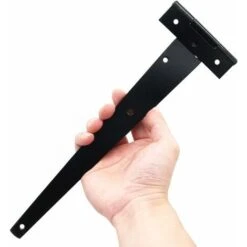 AIDUCHO Lot De 6 Charnières En T Résistantes Pour Abri De Jardin, Portail En Bois, Charnières De Portail De Grange Noires En Fer Forgé Antirouille -Promos Matériel Boutique 33917001 4