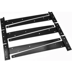 AIDUCHO Lot De 6 Charnières En T Résistantes Pour Abri De Jardin, Portail En Bois, Charnières De Portail De Grange Noires En Fer Forgé Antirouille -Promos Matériel Boutique 33917001 5
