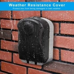 Kueatily [Nouvelle Génération] Sécurisée Grand Bote à Clefs Avec Code & Clés D'urgence, Boite A Clefs Murale Avec Couvercle De Protection Extérieur Pour Usine, Voiture, Garages (Gris) -Promos Matériel Boutique 34742115 3