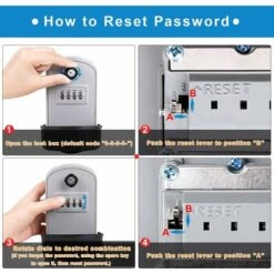 Kueatily [Nouvelle Génération] Sécurisée Grand Bote à Clefs Avec Code & Clés D'urgence, Boite A Clefs Murale Avec Couvercle De Protection Extérieur Pour Usine, Voiture, Garages (Gris) -Promos Matériel Boutique 34742115 5