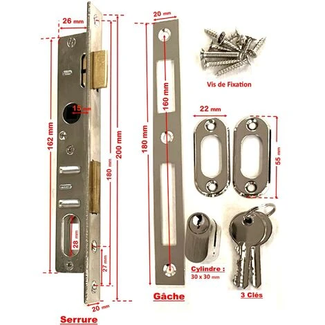 Serrure Monopoint Axe 15 Mm Encastrer + Gâche Klose Besser 2 Serrure Monopoint Axe 15 Mm Encastrer + Gâche Klose Besser – Image 2