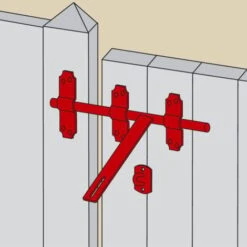 AFBAT Verrou Vervelle Acier Zingué, H.195 X L.200 X P.30 Mm -Promos Matériel Boutique 35174020 4