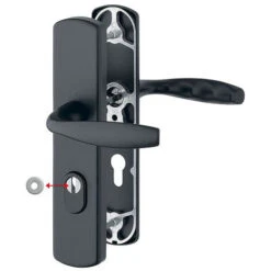 Ensemble De Sécurité New York HOPPE 1810H/3452A-ZA/3450 Noir Mat 37-52 Mm - Clé I - 11810166