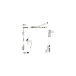 Kit Oscillo-battant Galicube 1 V FAPIM à Crémone Gea - Compas Court 402 à 750 Mm - Gris 9006 - 1330AFG5