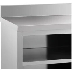Meuble Bas Inox Table Travail Armoire Adossée Portes Coulissantes 200x70cm 600kg -Promos Matériel Boutique 35636521 4