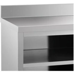 Meuble Bas Inox - Avec Dosseret - 200 X 60 Cm - Capacité De 600 Kg -Promos Matériel Boutique 35636527 4