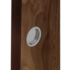 Lot De 2 Poignées à Encastrer Rondes, Acier Finition Satiné -Promos Matériel Boutique 3621371 3