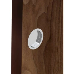 Lot De 2 Poignées à Encastrer Rondes, Acier Finition Chromé -Promos Matériel Boutique 3621374 3