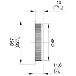 Lot De 2 Poignées à Encastrer Rondes, Acier Finition Chromé -Promos Matériel Boutique 3621374 4
