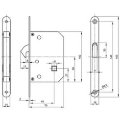 Kit Serrure à Condamnation, Poignée Ronde, Acier Finition Satiné 9 Kit Serrure à Condamnation, Poignée Ronde, Acier Finition Satiné -Promos Matériel Boutique 3621383 5