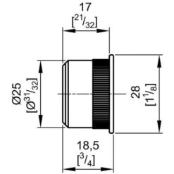 Tire-doigt Rond Ø28 Mm Pour Porte Coulissante, Acier Finition Satiné -Promos Matériel Boutique 3621391 4