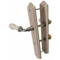 Centrale Brico 2 Poignées De Porte Bois Condamnation, Bois Entraxe 195 Mm -Promos Matériel Boutique 36530025 3