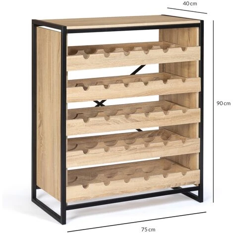Etagère Range Bouteilles DETROIT Casier à Vin Design Industriel 4 Etagère Range Bouteilles DETROIT Casier à Vin Design Industriel – Image 4