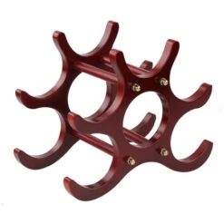 AIDUCHO Casier à Vin En Bois Massif, Étagère à Vin Rouge, Présentoir à Vin, Casier à Vin Créatif, Décoration De Casier à Vin De Style Européen Pour Collection De Vins, Cave à Vin, Bar (6 Bouteilles)