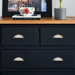 6 Poignées De La Porte De L'armoire D'emballage Tiroirs De Coquille Moderne, 76mm (3 Pouces) De Centres De Trou, Nickel Brossé -Promos Matériel Boutique 38222419 4