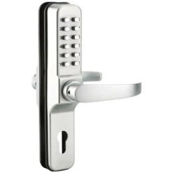 Thirard - Serrure à Combinaison Chromée Mat Avec Béquille Double Pour Serrure à Encastrer Entraxe 70 Mm 3 Clés