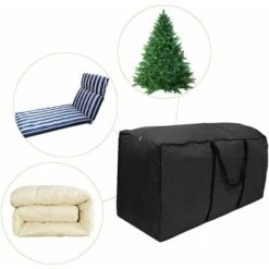 Extrêmement Grand Sac De Rangement Pour Coussins De Salon De Jardin Draps Oreillers Coussins Sac à Main Avec Poignée 210D Oxford Imperméable (116x35x50cm) -Promos Matériel Boutique 39670087 3