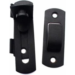 Grandes Boucles De Verrouillage De Porte à Angle Droit De 90 Degrés Boulons De Verrouillage Incurvés Boulons à Levier De Verrouillage Coulissant Pour Portes Et Fenêtres - Noir -Promos Matériel Boutique 39954118 4