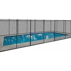 GOPLUS Barriere De Piscine Pliable, Cloture De Protection En Tissu Textilene, Securite Pour Enfants Ou Animaux Domestiques, Piscines En Differentes Formes Applicables, 360 X 120 CM -Promos Matériel Boutique 40242939 5