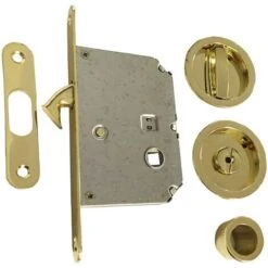 Serrure Pour Galandage KLOSE Besser A Condamnation Bouton A Fleur De La Porte Laiton Poli .