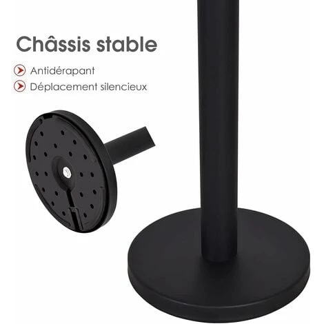 COSTWAY 4 Poteaux De Guidage Guide File Avec 2 Sangles Rétractable 2 M En Acier Inoxydable Pour Aéroport, Théâtres, Cinéma Noir 5 COSTWAY 4 Poteaux De Guidage Guide File Avec 2 Sangles Rétractable 2 M En Acier Inoxydable Pour Aéroport, Théâtres, Cinéma Noir – Image 5