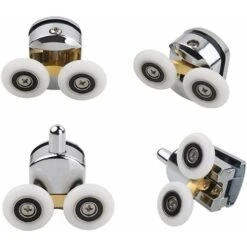 Roulettes Doubles De Rechange Lot De 4 Roulettes Doubles Roues De Fixation De Rechange Roulette Porte Coulissante Galet Porte Rouleau Roulette Roue Roulettes Pour Porte De Douche 23mm GrooFoo -Promos Matériel Boutique 41307835 5