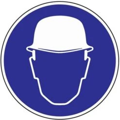 Pictogramme D'obligation ASR A1.3/BGV A8 Utiliser Protection Tête Plastique Pancarte En Plastique