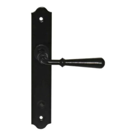 Poignée De Porte Sur Plaque à Condamnation Modèle Beynac - Fer Noir 1 Poignée De Porte Sur Plaque à Condamnation Modèle Beynac - Fer Noir