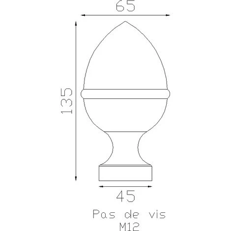 Boule Pour Rampe En Laiton H 135 Mm Ø 67 Mm - Filetage M10 2 Boule Pour Rampe En Laiton H 135 Mm Ø 67 Mm - Filetage M10 – Image 2