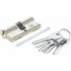 Barillet Cylindre De Serrure 70 Mm En Laiton Avec 5 Cles