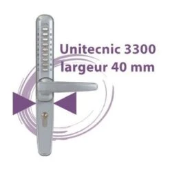 Serrure à Code Mécanique 3300 Unitecnic, Gris Alu, Réversible -Promos Matériel Boutique 4235078 4