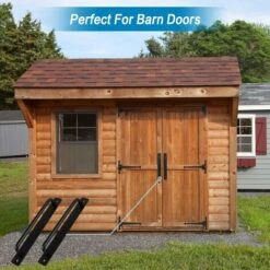 Poignée De Porte 2Pcs Poignée De Porte Noire En Alliage D'aluminium Poignée De Porte Coulissante Lourde Pour Porte Intérieur Extérieur Porte De Grange Armoire Placard Chambre Avec 4 Vis, Noir, 244MM -Promos Matériel Boutique 42473638 5