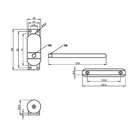 Ferme-porte, Mini Gate Et écran Ferme-porte, Surface Mounted Automatique Réglable à Ressort De Fermeture De Porte (black) 5 Ferme-porte, Mini Gate Et écran Ferme-porte, Surface Mounted Automatique Réglable à Ressort De Fermeture De Porte (black) – Image 5