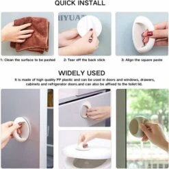 Poignée Auto-Adhésive Fontainebleau,6pcs Poignée De Porte Poignée Auto-Adhésive Pour Armoires De Cuisine Poignées Porte 9 Poignée Auto-Adhésive Fontainebleau,6pcs Poignée De Porte Poignée Auto-Adhésive Pour Armoires De Cuisine Poignées Porte -Promos Matériel Boutique 42713851 5