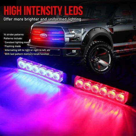 Feux Stroboscopiques De Véhicule D'urgence Lumière Rouge Et Bleue Barre Lumineuse Fontainebleau D'avertissement De Conseiller 4 Feux Stroboscopiques De Véhicule D'urgence Lumière Rouge Et Bleue Barre Lumineuse Fontainebleau D'avertissement De Conseiller – Image 4