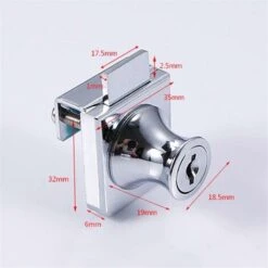 Serrure De Porte En Verre Fontainebleau,Serrure En Acier Chromé,écran En Verre De Verrouillage Pour La Porte En Verre De 5-8mm -Promos Matériel Boutique 42717528 5