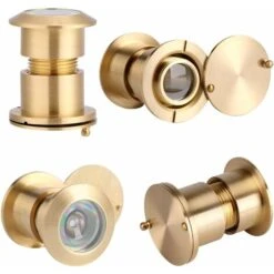 Judas De 28 Mm De Large Angle De Visualisation Visionneuse De Porte Antivol Avec Cache De Protection Pour 35 Mm-60 Mm &Eacute,paisseur De Porte(Golden) - Doré -Promos Matériel Boutique 43150434 4