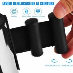 COSTWAY 6 Poteaux De Guidage Guide File Avec 3 Sangles Rétractable 2 M En Acier Inoxydable Pour Aéroport, Théâtres, Cinéma Noir -Promos Matériel Boutique 43227214 3