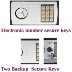 Coffre-fort Coffre-fort à Serrure En Acier De Haute Sécurité Et Boîtes De Verrouillage, Tirelire, Coffrets De Sécurité Boîte à Bijoux Pour La Maison, Le Bureau, Coffre-fort Numérique, Coffre-fort En Alliage D'acier -Promos Matériel Boutique 43458836 3