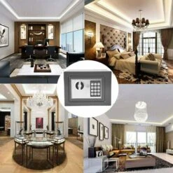 Coffre-fort Coffre-fort à Serrure En Acier De Haute Sécurité Et Boîtes De Verrouillage, Tirelire, Coffrets De Sécurité Boîte à Bijoux Pour La Maison, Le Bureau, Coffre-fort Numérique, Coffre-fort En Alliage D'acier -Promos Matériel Boutique 43458836 4