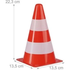 Cône De Signalisation En Lot De 40, Empilable, Avec Sac Noir à Nouer, 22 Cm De Haut, Orange/blanc 8 Cône De Signalisation En Lot De 40, Empilable, Avec Sac Noir à Nouer, 22 Cm De Haut, Orange/blanc -Promos Matériel Boutique 43909585 4