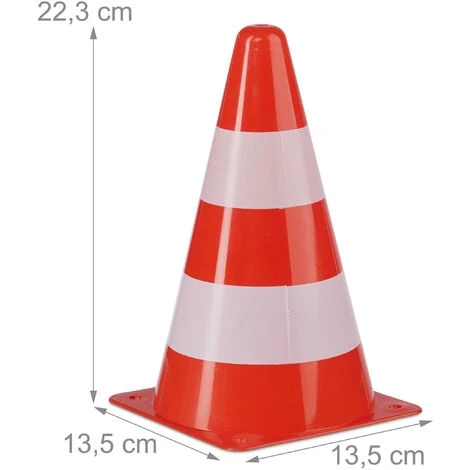 Cône De Signalisation En Lot De 40, Empilable, Avec Sac Noir à Nouer, 22 Cm De Haut, Orange/blanc 4 Cône De Signalisation En Lot De 40, Empilable, Avec Sac Noir à Nouer, 22 Cm De Haut, Orange/blanc – Image 4