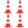 Cônes De Signalisation Réfléchissants 4 Pcs Rouge Et Blanc 50cm VidaXL