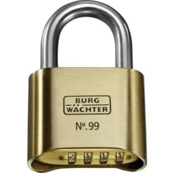 Cadenas Avec Serrure à Combinaison Burg Wächter No. 99 Ni 50 SB Laiton 1 Pc(s)