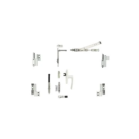 Kit Oscillo-battant Galicube 2 V FAPIM à Crémone Gea - Compas Moyen 562 à 1200 Mm - Argenté - 1331GFG6 1 Kit Oscillo-battant Galicube 2 V FAPIM à Crémone Gea - Compas Moyen 562 à 1200 Mm - Argenté - 1331GFG6