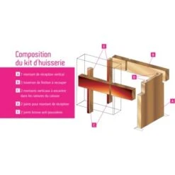 Kit Huisserie Pour Vantail Double MDF FIBROTUBI - Double Porte Jusqu'à 2400 Mm De Large - 61462402 -Promos Matériel Boutique 4462698 3