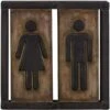 Plaque Industrielle Toilettes 21.5 Cm