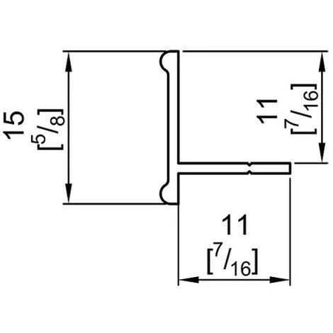Profil Bas En T - L : 1800 Mm - Argent 4 Profil Bas En T - L : 1800 Mm - Argent – Image 4